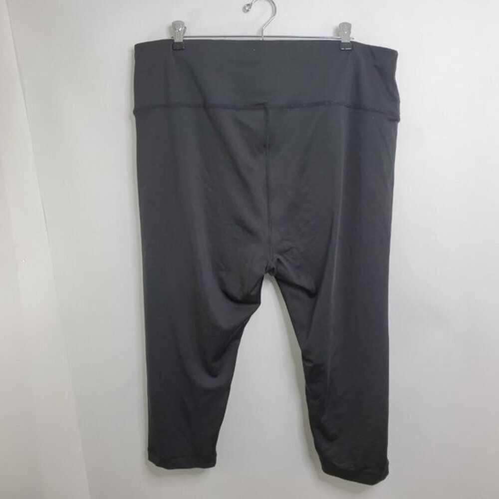 Zerdocean Leggings 2X Crop Capris Workout Yoga Pants Black Plus Size - Picture 5 of 9